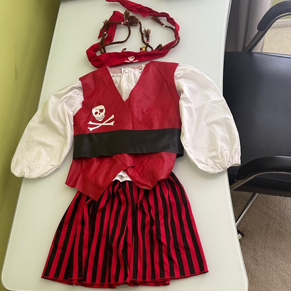 Pirate Costume for Kids - Red and Black